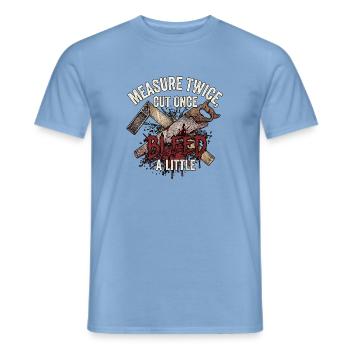 Halloween Tischler - Männer T-Shirt - Carolina Blue - Vorne - AI Model Male 178 light (178cm)