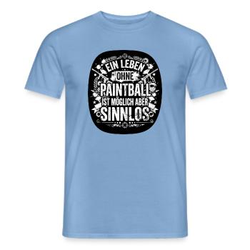 Paintball Liebhaber - Männer T-Shirt - Carolina Blue - Vorne - AI Model Male 178 light (178cm)