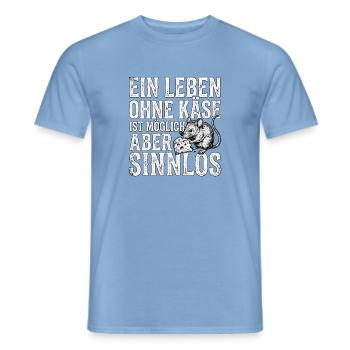 Käse Liebhaber - Männer T-Shirt - Carolina Blue - Vorne - AI Model Male 178 light (178cm)