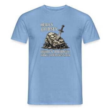 Germanic Heroes Saga - Men's T-Shirt - carolina blue - Front - AI Model Male 178 light (178cm)