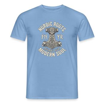 Germanic Nordic Roots - Men's T-Shirt - carolina blue - Front - AI Model Male 178 light (178cm)