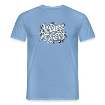 Lustiger Spruch Graffiti - Männer T-Shirt - Carolina Blue - Vorne - AI Model Male 178 light (178cm)
