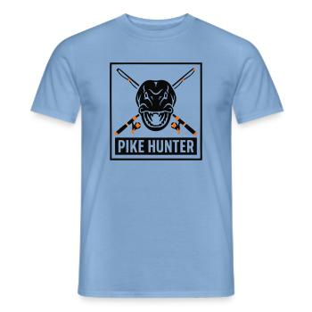 Pike Jaeger Coat of Arms Logo - Men's T-Shirt - carolina blue - Front - AI Model Male 178 light (178cm)