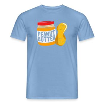 Pâte d’arachide - T-shirt homme - carolina blue - Devant - AI Model Male 178 light (178cm)