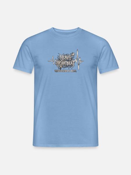Heartbeat Heavy Metal - Männer T-Shirt - Carolina Blue