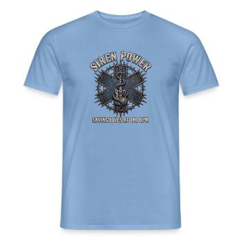 Paramedic Heavy Metal Siren - Men's T-Shirt - carolina blue - Front - AI Model Male 178 light (178cm)