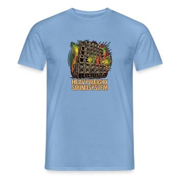 Heavyweight Dub Reggae - Männer T-Shirt - Carolina Blue - Vorne - AI Model Male 178 light (178cm)