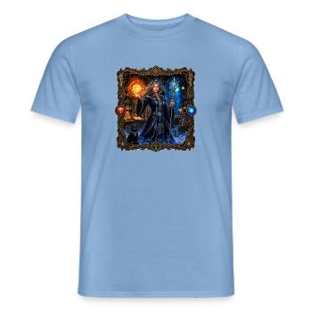 sorceress - Men's T-Shirt - carolina blue - Front - AI Model Male 178 light (178cm)