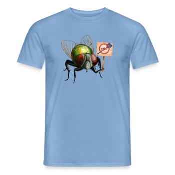 The Fly Protestor - Men's T-Shirt - carolina blue - Front - AI Model Male 178 light (178cm)