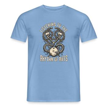 Heavy Metal Doctor Rhythm - Men's T-Shirt - carolina blue - Front - AI Model Male 178 light (178cm)