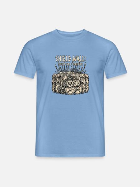 Shield Wall Germanen Runen - Männer T-Shirt - Carolina Blue