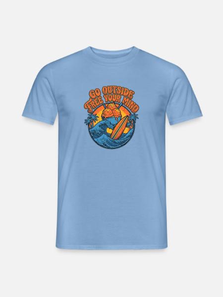 Surf Eiscreme Retro - Männer T-Shirt - Carolina Blue