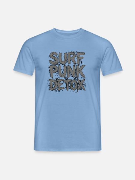 Surf Punk Detox - Männer T-Shirt - Carolina Blue