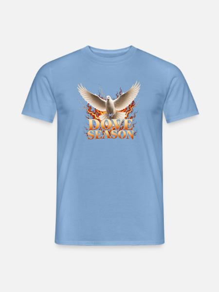 Taubenjagd-Saison: Lustiger Taubenjäger - Männer T-Shirt - Carolina Blue