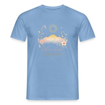 Ich vertraue meinem Weg - Männer T-Shirt - Carolina Blue - Vorne - AI Model Male 178 light (178cm)