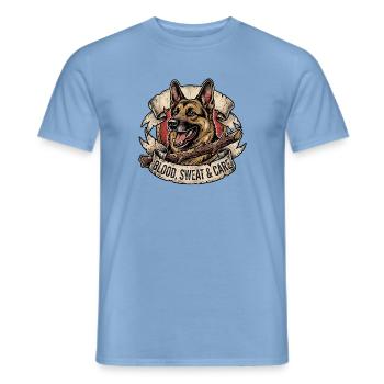 Schäferhund Hundehalter - Männer T-Shirt - Carolina Blue - Vorne - AI Model Male 178 light (178cm)