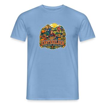 Erntehelden – Gemeinsam anpacken genießen - Männer T-Shirt - Carolina Blue - Vorne - AI Model Male 178 light (178cm)