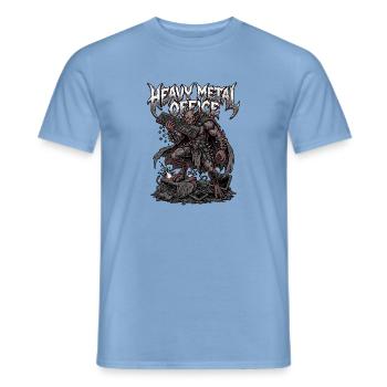 Heavy Metal Office - Männer T-Shirt - Carolina Blue - Vorne - AI Model Male 178 light (178cm)
