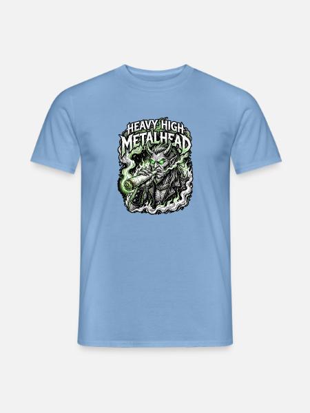 Heavy Metal Cannabis Dämon - Männer T-Shirt - Carolina Blue