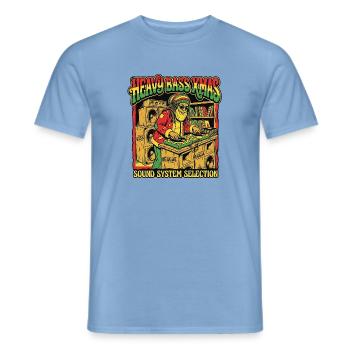 Christmas Soundsystem Dub Reggae - Männer T-Shirt - Carolina Blue - Vorne - AI Model Male 178 light (178cm)
