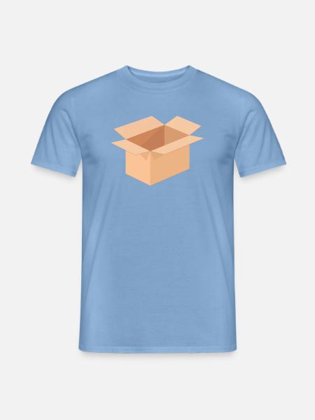 Offene Kartonillustration - Männer T-Shirt - Carolina Blue