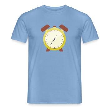 Wecker - Männer T-Shirt - Carolina Blue - Vorne - AI Model Male 178 light (178cm)