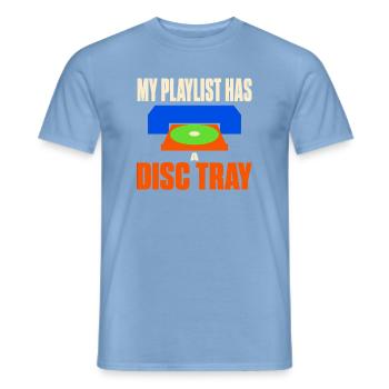 Cd-sammler Kompaktplatte Physisches Medium - Männer T-Shirt - Carolina Blue - Vorne - AI Model Male 178 light (178cm)