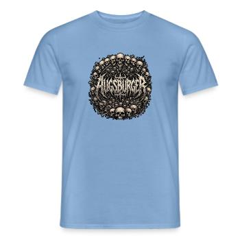 Augsburger Death Metal - Männer T-Shirt - Carolina Blue - Vorne - AI Model Male 178 light (178cm)