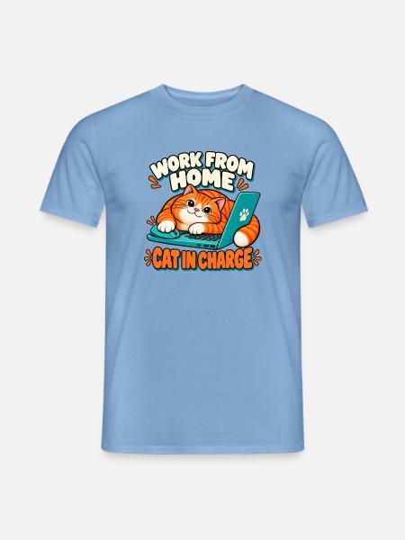 Arbeiten von zu Hause aus - Männer T-Shirt - Carolina Blue