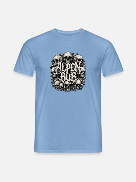 Alpen Death Metal Schädel - Männer T-Shirt - Carolina Blue