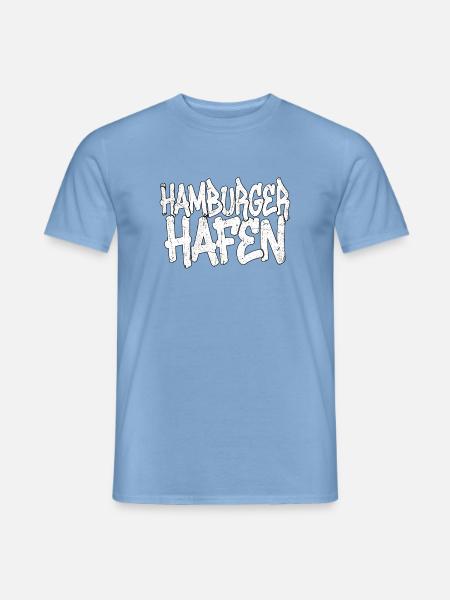 Hamburger Hafen Graffiti - Männer T-Shirt - Carolina Blue