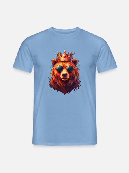 Poly Art Bär - Männer T-Shirt - Carolina Blue