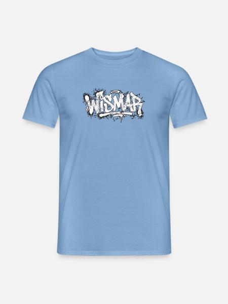 Wismar Graffiti - Männer T-Shirt - Carolina Blue