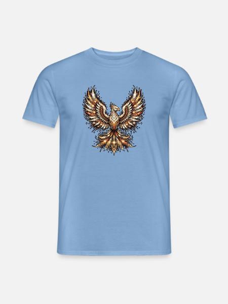 Feuerwerk Phönix - Männer T-Shirt - Carolina Blue