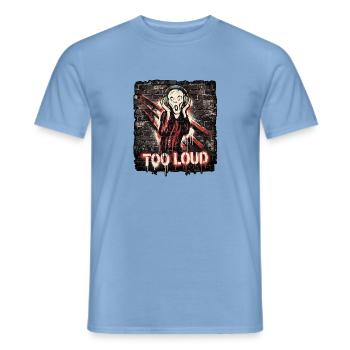 Der Schrei im Stencil Paste up Stil - Männer T-Shirt - Carolina Blue - Vorne - AI Model Male 178 light (178cm)