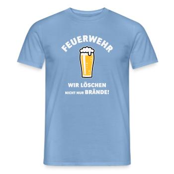 Feuerwehr – Wir Löschen Nicht Nur Brände! NEG - Männer T-Shirt - Carolina Blue - Vorne - AI Model Male 178 light (178cm)