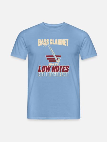 Klarinettist Bassklarinette Musiker Band Geschenk - Männer T-Shirt - Carolina Blue