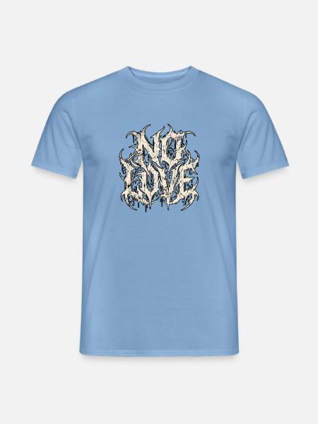 No Love Heavy Metal - Männer T-Shirt - Carolina Blue