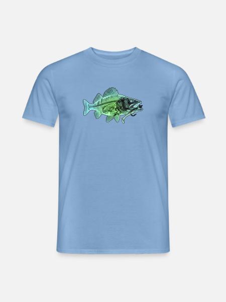 Röntgen Zander - Männer T-Shirt - Carolina Blue