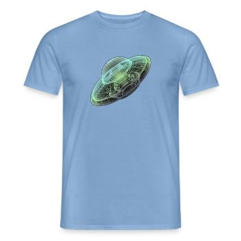 Röntgen Untertasse Ufo Aliens - Männer T-Shirt - Carolina Blue - Vorne - AI Model Male 178 light (178cm)