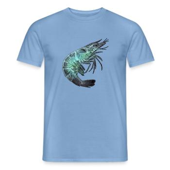 Röntgen Garnele Seafood - Männer T-Shirt - Carolina Blue - Vorne - AI Model Male 178 light (178cm)