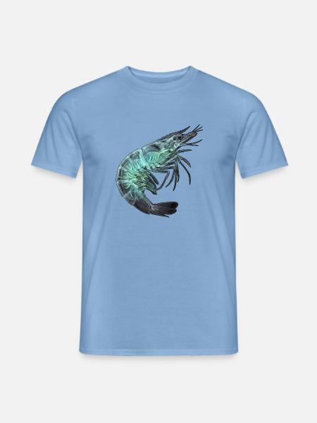 Röntgen Garnele Seafood - Männer T-Shirt - Carolina Blue