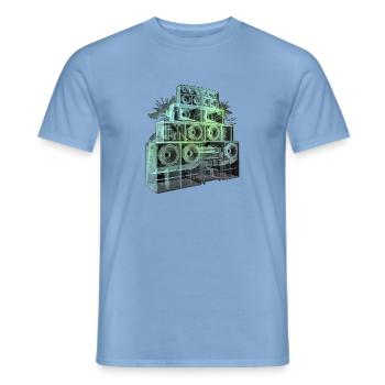Röntgen Soundsystem Dj - Männer T-Shirt - Carolina Blue - Vorne - AI Model Male 178 light (178cm)