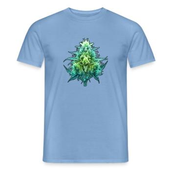 Röntgen Cannabis Blüte - Männer T-Shirt - Carolina Blue - Vorne - AI Model Male 178 light (178cm)