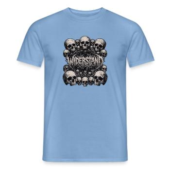 Death Metal Widerstand - Männer T-Shirt - Carolina Blue - Vorne - AI Model Male 178 light (178cm)