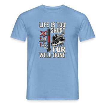 Ernährung Fleisch Grillen - Männer T-Shirt - Carolina Blue - Vorne - AI Model Male 178 light (178cm)