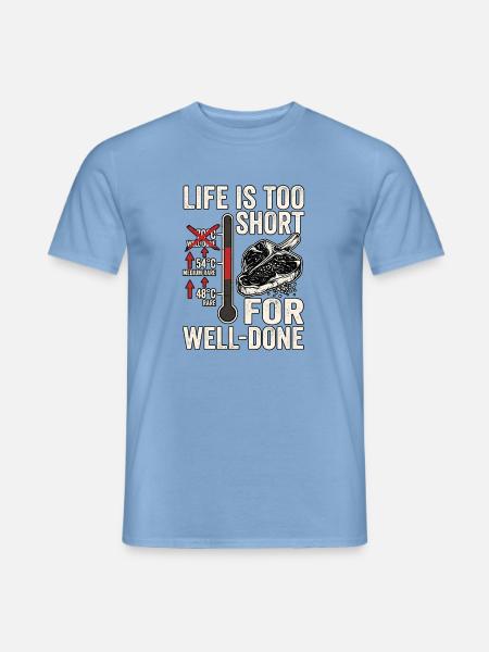 Ernährung Fleisch Grillen - Männer T-Shirt - Carolina Blue