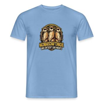 Nachbar Erdmännchen - Männer T-Shirt - Carolina Blue - Vorne - AI Model Male 178 light (178cm)