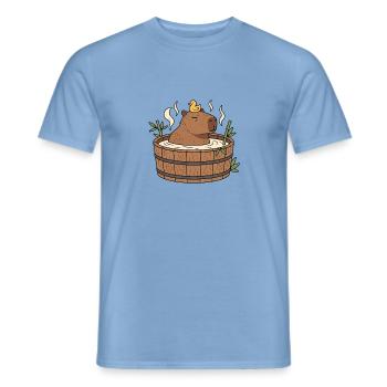 Bade Tier - Männer T-Shirt - Carolina Blue - Vorne - AI Model Male 178 light (178cm)