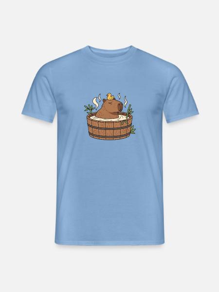 Bade Tier - Männer T-Shirt - Carolina Blue